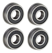 DURAFORCE (4 Each) FR4-2RS Flanged Sealed Radial Ball Bearing 1/4 ID X 5/8 OD X 0.196" W