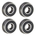 DURAFORCE (4 Each) FR4-2RS Flanged Sealed Radial Ball Bearing 1/4 ID X 5/8 OD X 0.196" W