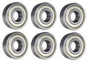DURAFORCE (6 Pack) 6304-ZZ, 6304-2Z, 304SS Shielded Radial Ball Bearing 20X52X15 SpinCo