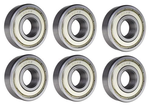 DURAFORCE (6 Pack) 6304-ZZ, 6304-2Z, 304SS Shielded Radial Ball Bearing 20X52X15 SpinCo