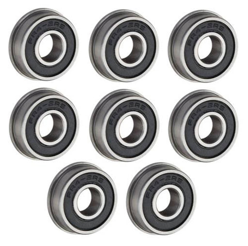 DURAFORCE (8 Each) FR4-2RS Flanged Sealed Radial Ball Bearing 1/4 ID X 5/8 OD X 0.196" W