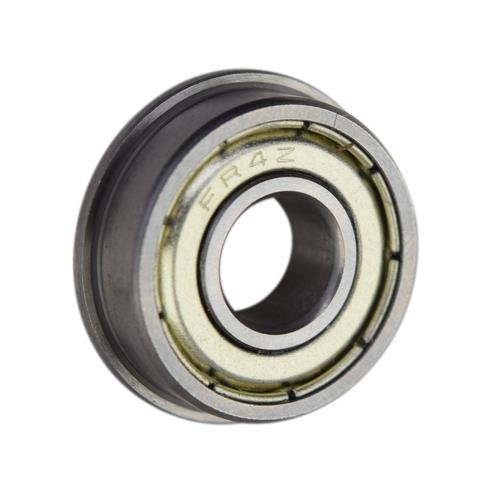 DURAFORCE (4 Pack) FR4-ZZ Flanged Shielded Radial Ball Bearing 1/4 ID X 5/8 OD X 0.196" W