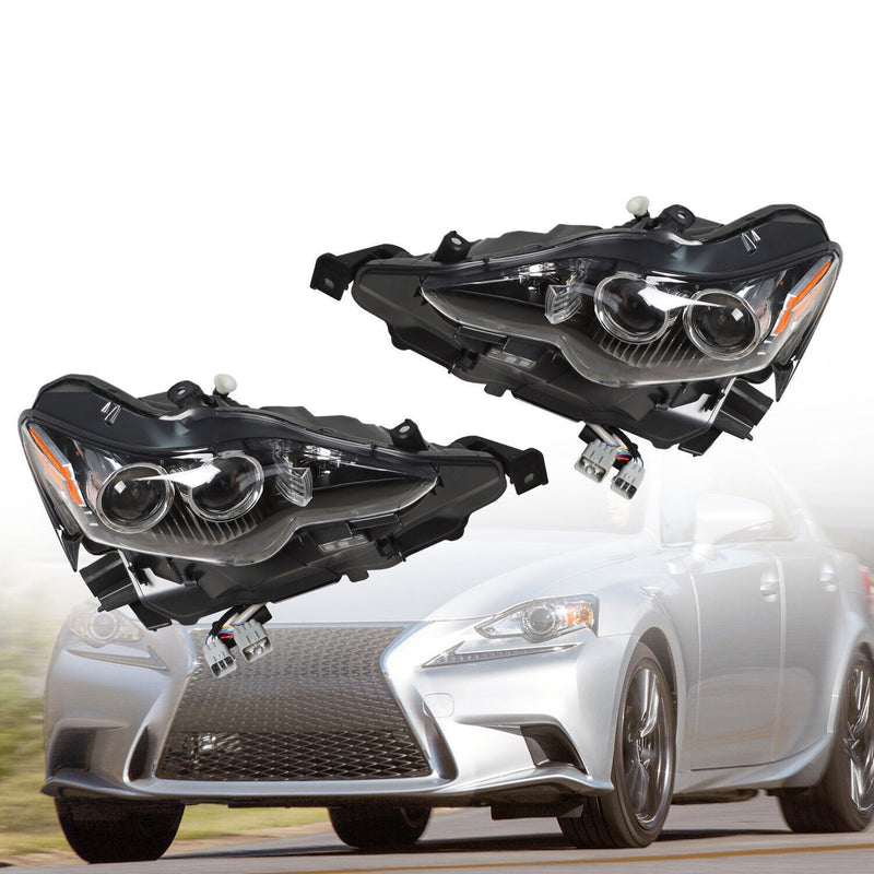 DURAFORCE Pair LED Headlights for Lexus IS250 IS350 2014-2016 Left & Right Headlamp