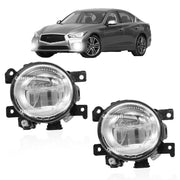 DURAFORCE Pair Front Fog Lights for 14-20 Infiniti Q50 Q60 Q70 QX60 QX80 LH RH