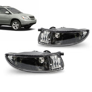 DURAFORCE Pair Front Fog Lights for 2004-2009 Lexus RX300 RX330 RX350 L+R Driving Lamps