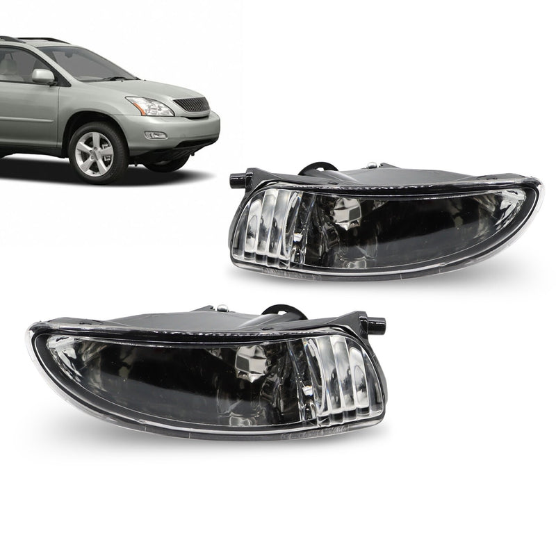 DURAFORCE Pair Front Fog Lights for 2004-2009 Lexus RX300 RX330 RX350 L+R Driving Lamps