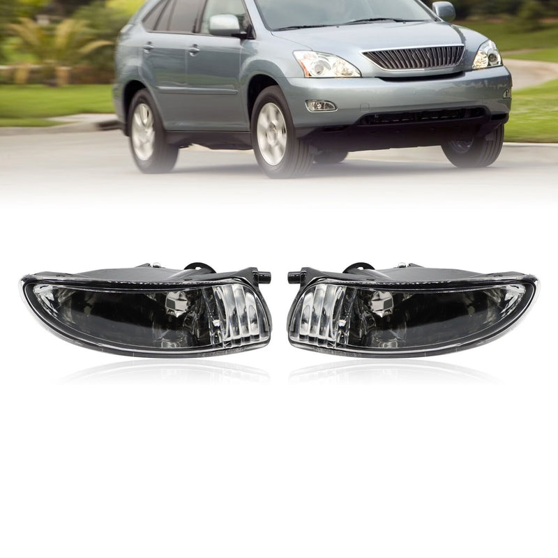 DURAFORCE Pair Front Fog Lights for 2004-2009 Lexus RX300 RX330 RX350 L+R Driving Lamps