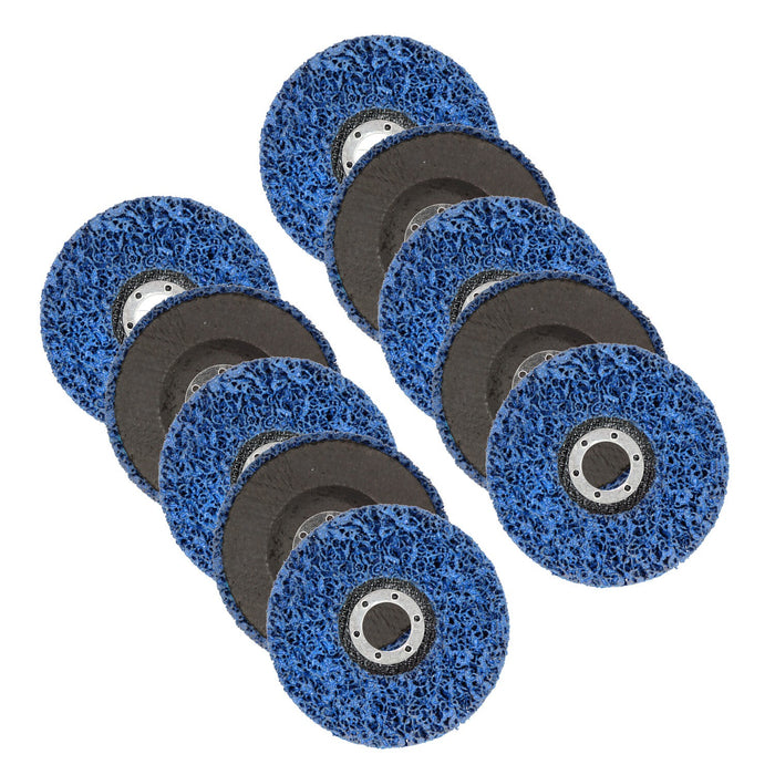 DURAFORCE 10 Pack 4.5"x7/8" Easy Strip Discs Paint Rust Removal Cleaning Pads Set of 10