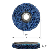 DURAFORCE 10 Pack 4" Poly Strip Disc Wheels Rust Paint Removal for Angle Grinder