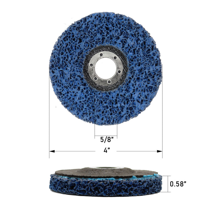 DURAFORCE 10 Pack 4" Poly Strip Disc Wheels Rust Paint Removal for Angle Grinder
