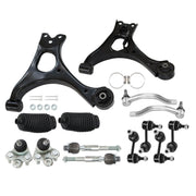 DURAFORCE 14" Lower Control Arms Ball Joint Sway Bar Tie Rod for 2006-2011 Honda Civic