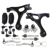 DURAFORCE 14" Lower Control Arms Ball Joint Sway Bar Tie Rod for 2006-2011 Honda Civic