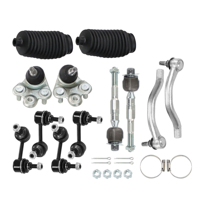 DURAFORCE 14" Lower Control Arms Ball Joint Sway Bar Tie Rod for 2006-2011 Honda Civic