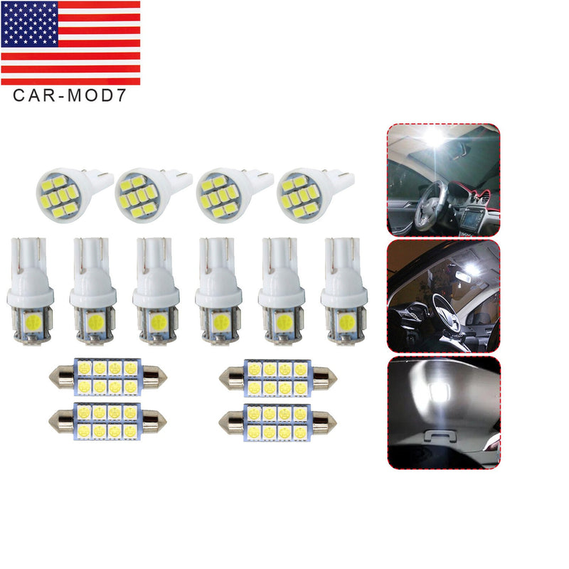 DURAFORCE 14x White LED Interior Light Kit for Ford F250 F350 Super Duty 1999-2016