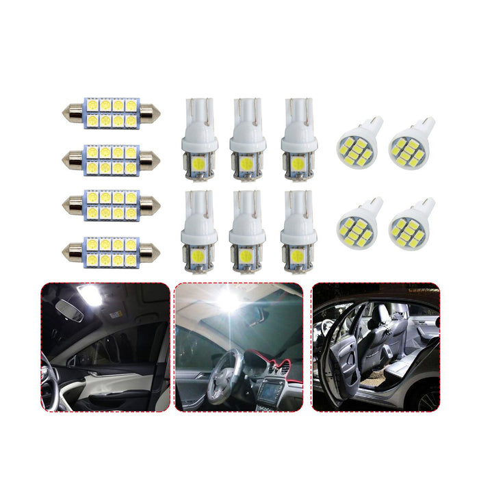 DURAFORCE 14x White LED Interior Light Kit for Ford F250 F350 Super Duty 1999-2016