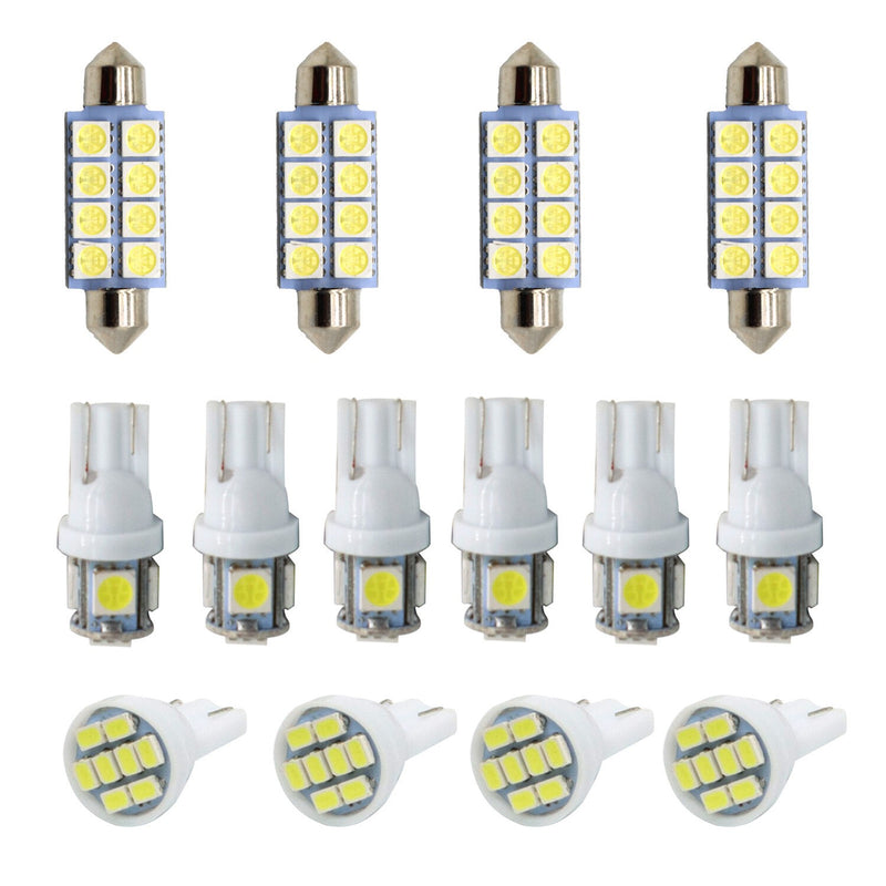 DURAFORCE 14x White LED Interior Light Kit for Ford F250 F350 Super Duty 1999-2016