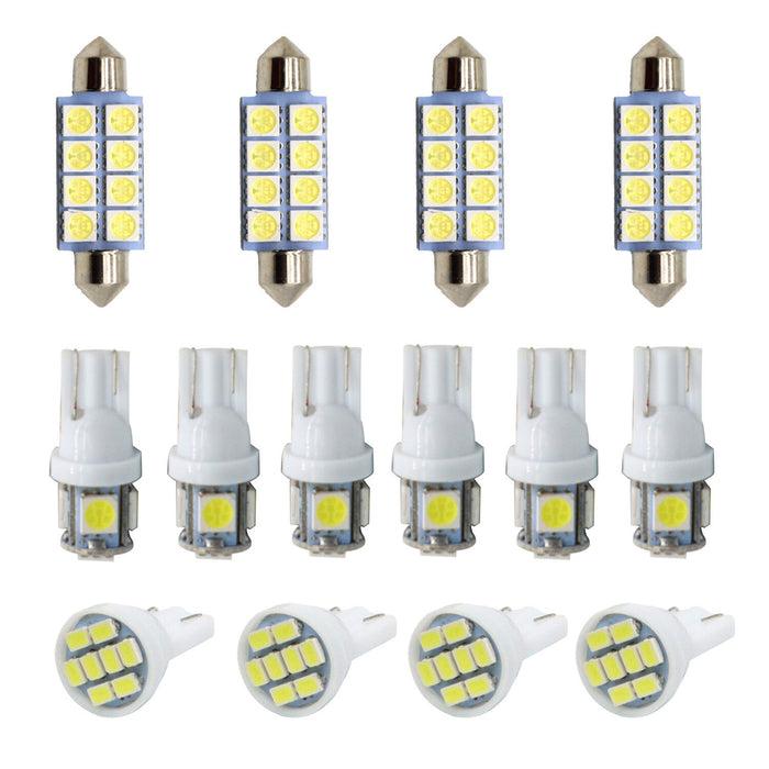 DURAFORCE 14x White LED Interior Light Kit for Ford F250 F350 Super Duty 1999-2016