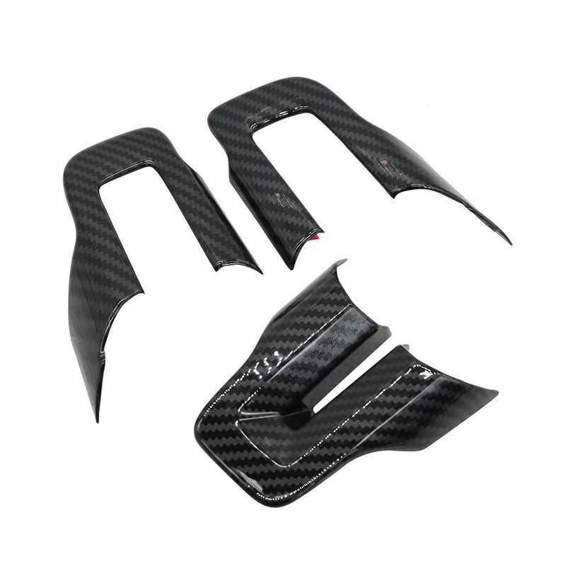 DURAFORCE Carbon Fiber Steering Wheel Cover Trim Accessories for Ford Mustang 2015+