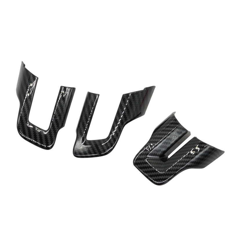 DURAFORCE Carbon Fiber Steering Wheel Cover Trim Accessories for Ford Mustang 2015+