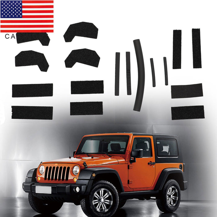 DURAFORCE 17PCS Jeep Wrangler JK 2007-2018 Hardtop Foam Headliner Seal Kit 68026937AB