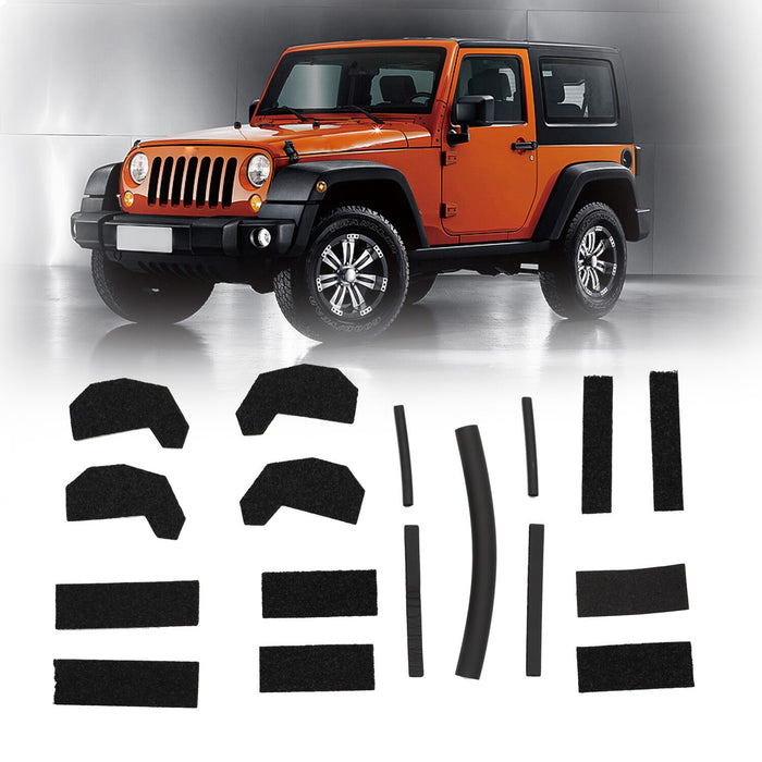 DURAFORCE 17PCS Jeep Wrangler JK 2007-2018 Hardtop Foam Headliner Seal Kit 68026937AB