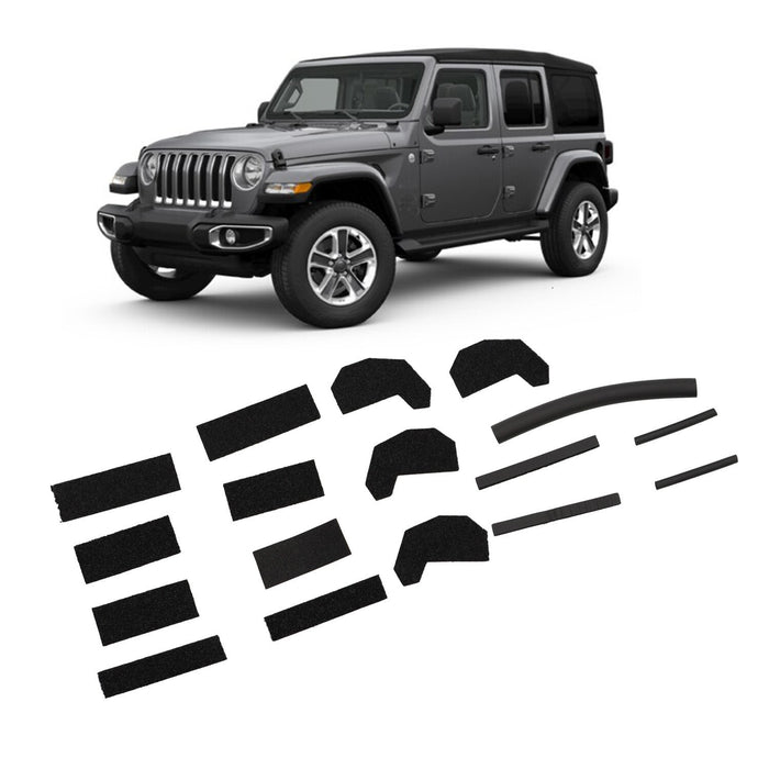 DURAFORCE 17PCS Jeep Wrangler JK 2007-2018 Hardtop Foam Headliner Seal Kit 68026937AB