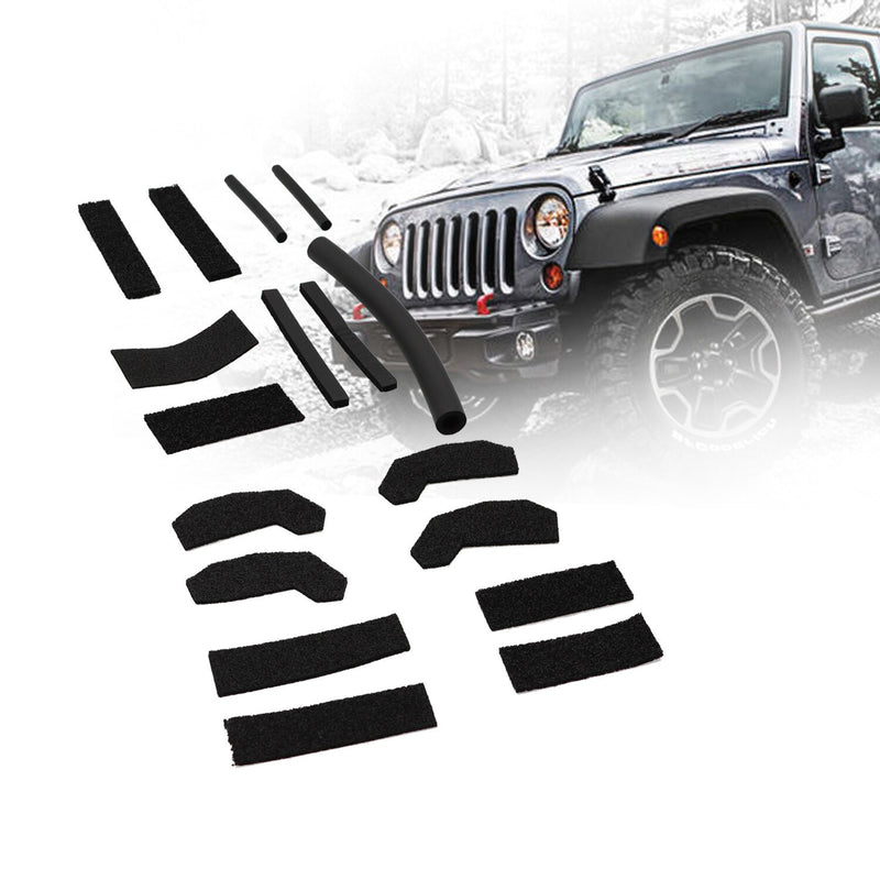 DURAFORCE 17PCS Jeep Wrangler JK 2007-2018 Hardtop Foam Headliner Seal Kit 68026937AB