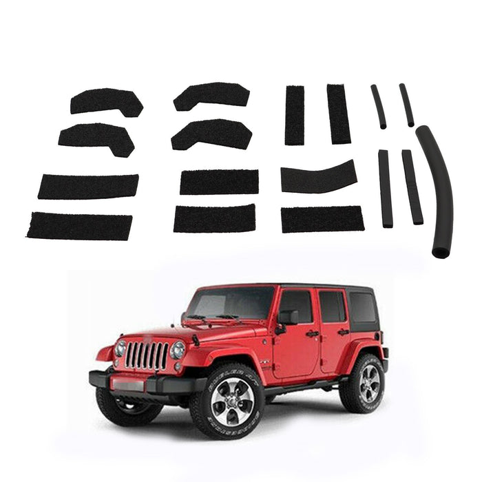 DURAFORCE 17PCS Jeep Wrangler JK 2007-2018 Hardtop Foam Headliner Seal Kit 68026937AB