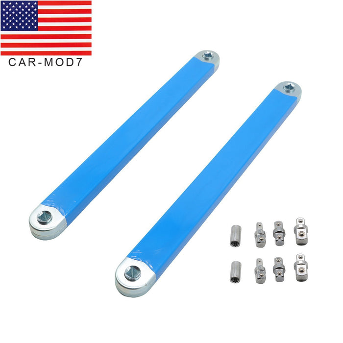 DURAFORCE 2 Pack Offset Ratchet Wrench Set with Extender Adapter Spanner Tools