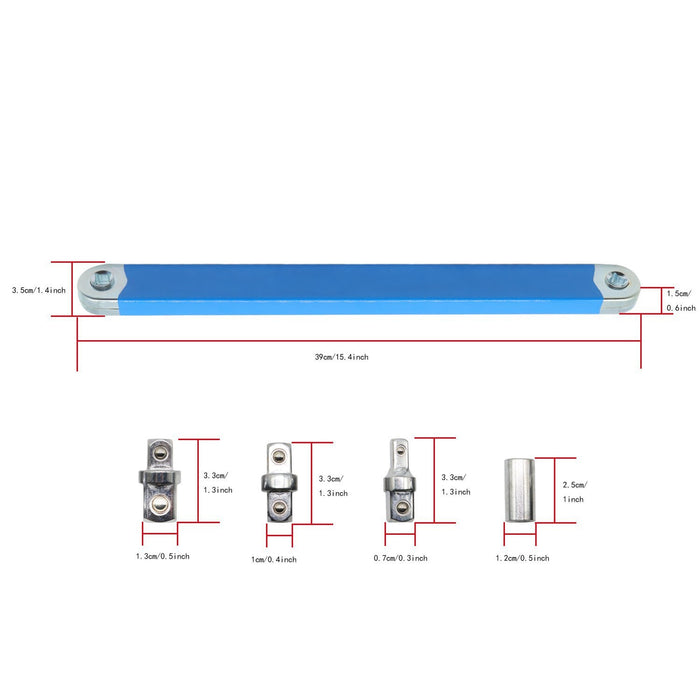 DURAFORCE 2 Pack Offset Ratchet Wrench Set with Extender Adapter Spanner Tools