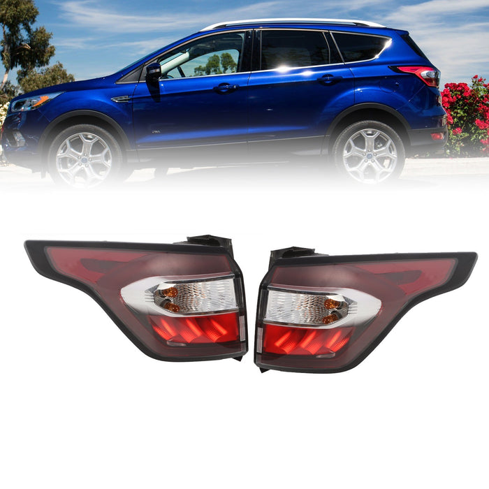 DURAFORCE 2 PCS 2017-2019 Ford Escape Kuga Halogen Left & Right Brake Tail Lights