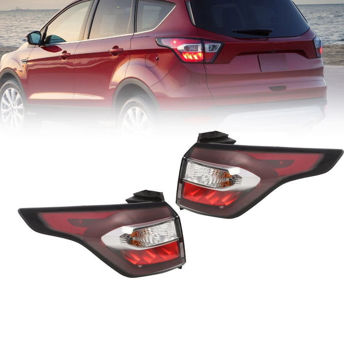 DURAFORCE 2 PCS 2017-2019 Ford Escape Kuga Halogen Left & Right Brake Tail Lights