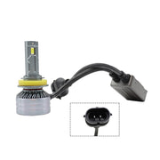 DURAFORCE H11 LED Headlight Kit 6000K White High Low Beam Bulbs 2-Sides
