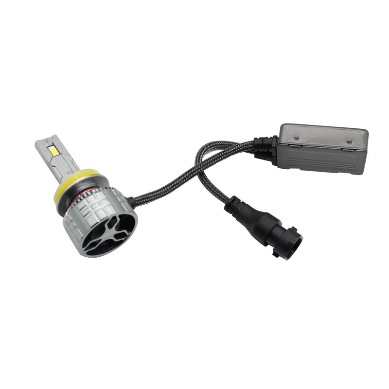 DURAFORCE H11 LED Headlight Kit 6000K White High Low Beam Bulbs 2-Sides