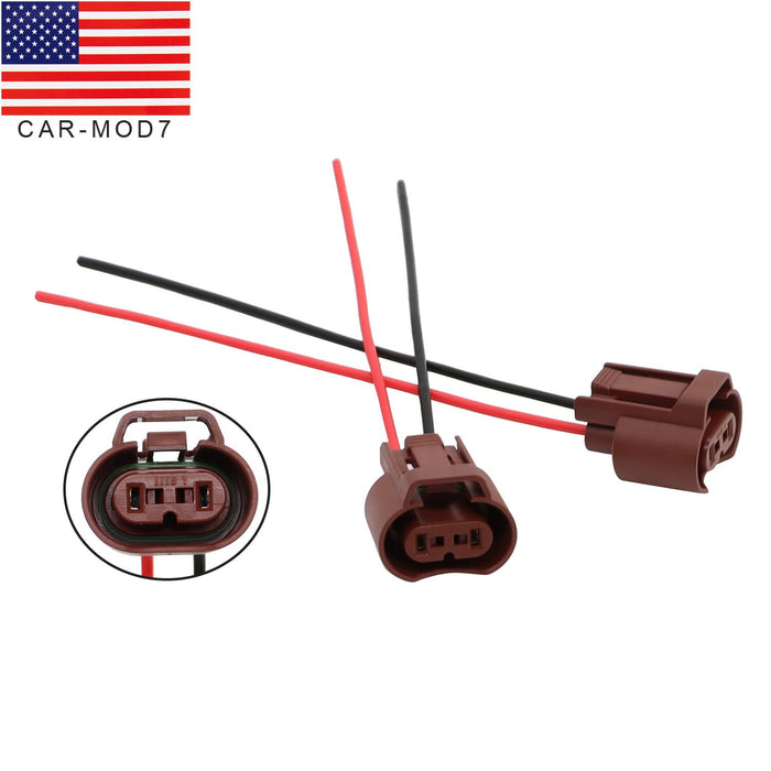 DURAFORCE 2x 9006 HB4 Female Wire Pigtail Headlight Low Beam Socket Harness Plug