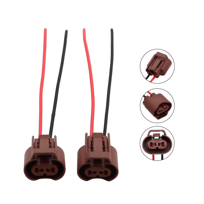 DURAFORCE 2x 9006 HB4 Female Wire Pigtail Headlight Low Beam Socket Harness Plug