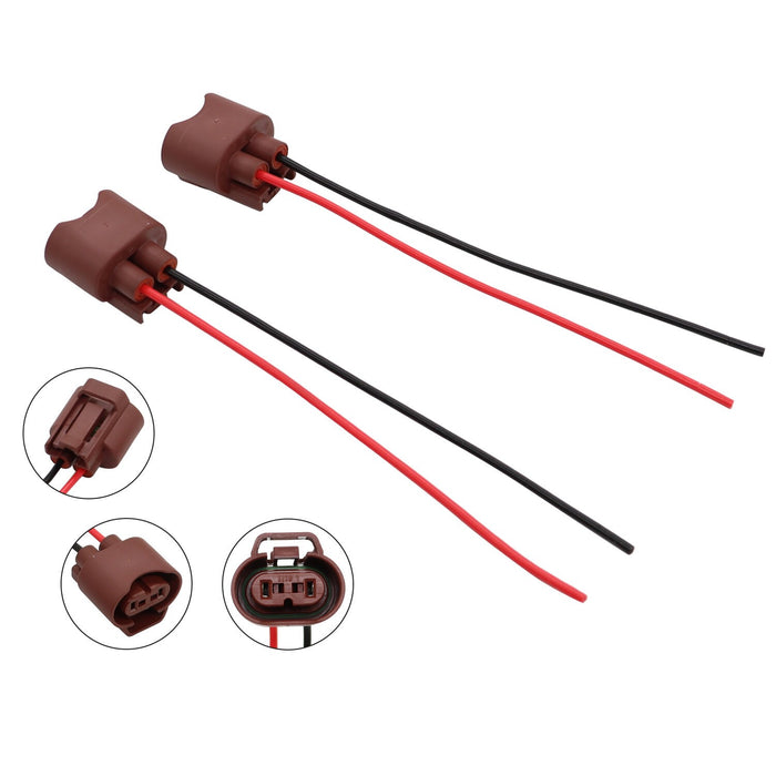 DURAFORCE 2x 9006 HB4 Female Wire Pigtail Headlight Low Beam Socket Harness Plug