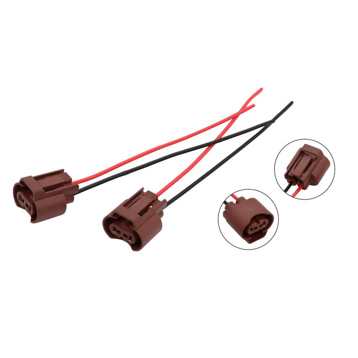 DURAFORCE 2x 9006 HB4 Female Wire Pigtail Headlight Low Beam Socket Harness Plug