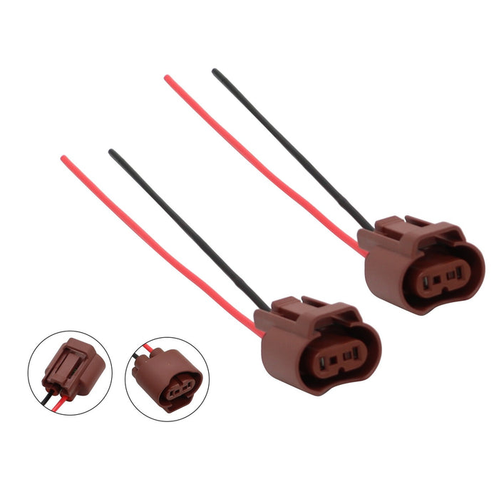 DURAFORCE 2x 9006 HB4 Female Wire Pigtail Headlight Low Beam Socket Harness Plug