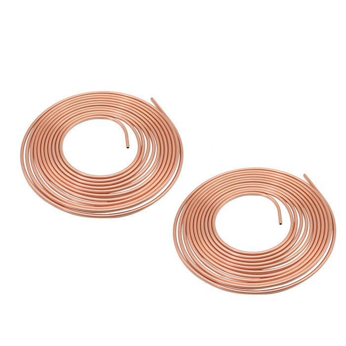 DURAFORCE 2× New Copper Brake Line Tubing Kit 1/4" OD 25ft Coil with 32 Fittings