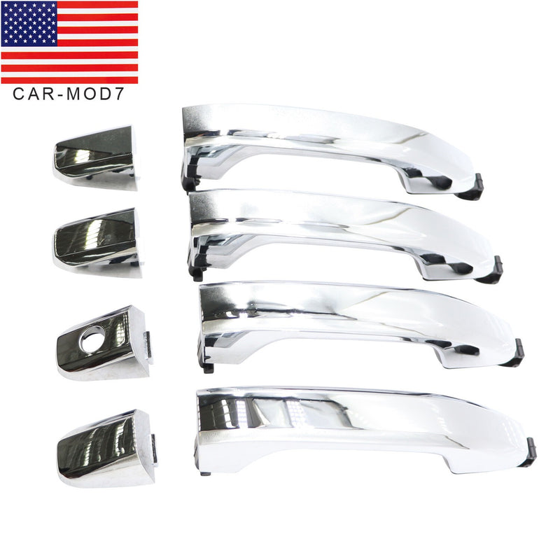 DURAFORCE Chrome Exterior Door Handle Set for 2014-2017 Chevrolet Silverado 1500 (4pcs)