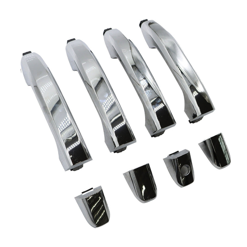 DURAFORCE Chrome Exterior Door Handle Set for 2014-2017 Chevrolet Silverado 1500 (4pcs)