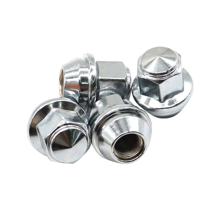 DURAFORCE 20Pcs 14x1.5 Chrome Lug Nuts ACPZ1012M/D for 2015-23 Ford Edge Mustang