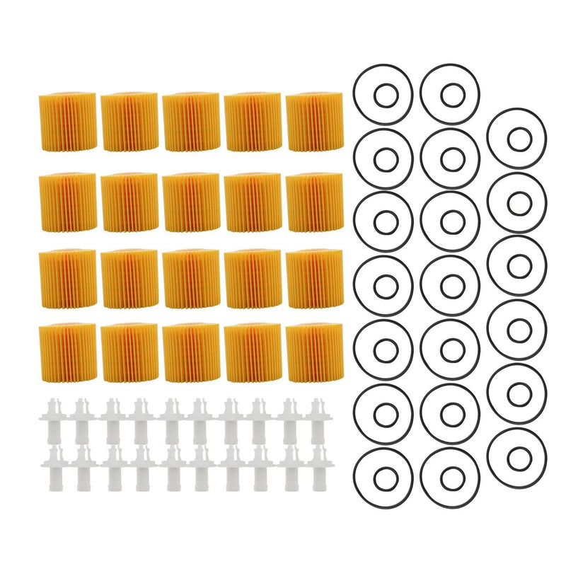 DURAFORCE 20Pcs Engine Oil Filter for Toyota Avalon Camry Highlander RAV4 Tacoma Sienna
