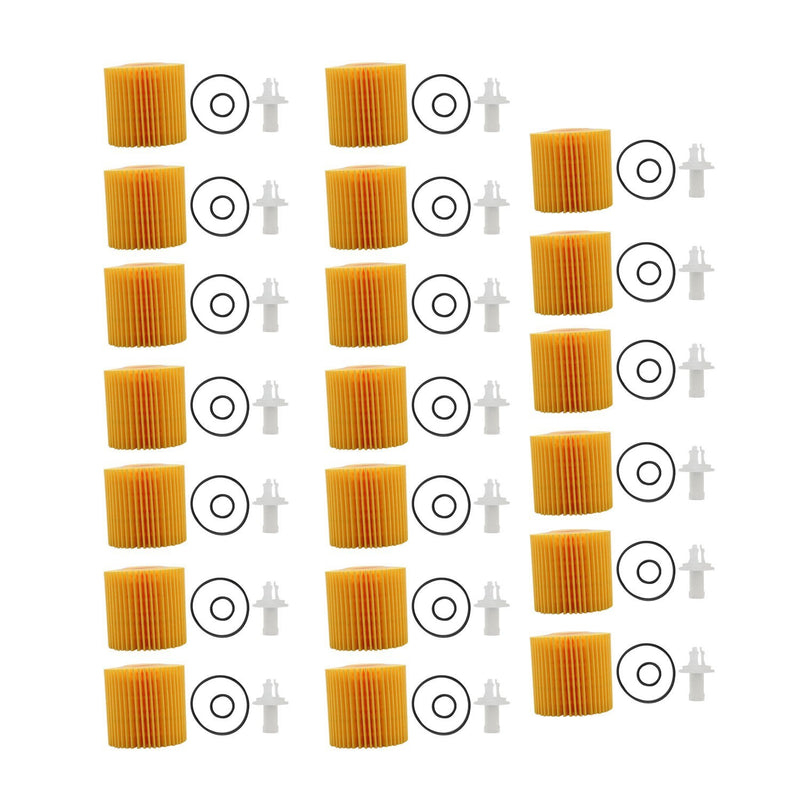 DURAFORCE 20Pcs Engine Oil Filter for Toyota Avalon Camry Highlander RAV4 Tacoma Sienna