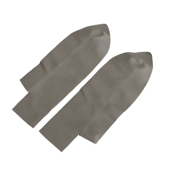 DURAFORCE 2pcs Front Armrest Door Panels Cover Gray Leather for 2007-2012 Honda CR-V