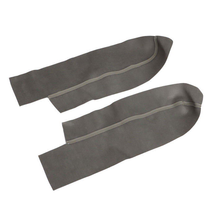 DURAFORCE 2pcs Front Armrest Door Panels Cover Gray Leather for 2007-2012 Honda CR-V