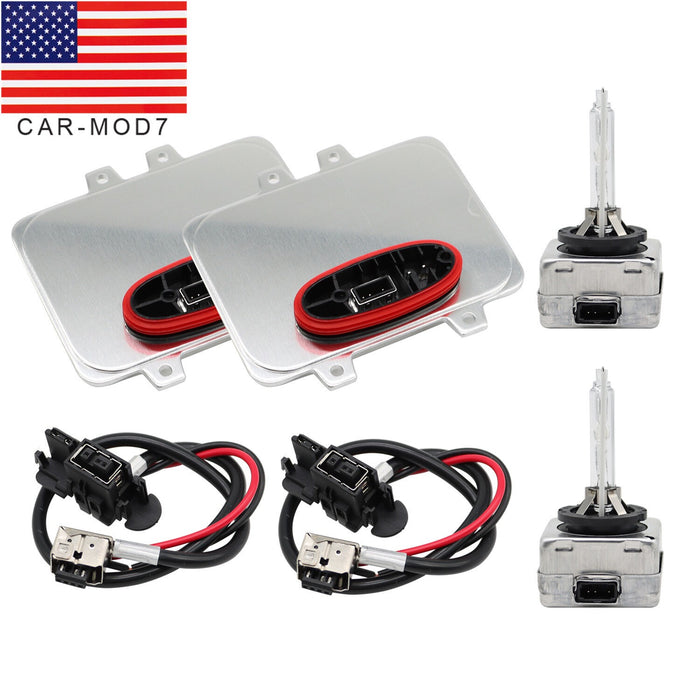 DURAFORCE 2Pcs Xenon HID Headlight Ballast Igniter D1S Bulb for Cadillac Escalade 07-13