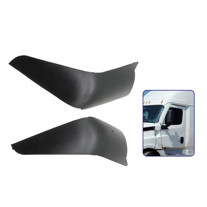 DURAFORCE 2PCS Door Mirror Arm Covers LH & RH Black for 2018-2023 Freightliner Cascadia