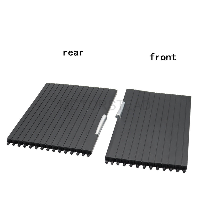 DURAFORCE 2PCS Console Cup Holder Roller Blind Cover Tray for BMW X5 X6 E70 E71 2007-14